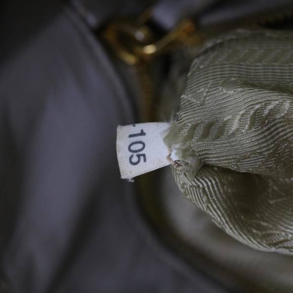 PRADA Hand Bag Nylon 2way Beige Auth ac2285 - Picture 12 of 16